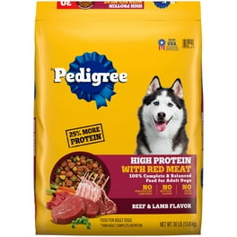 Pedigree High Protein Beef And Lamb Flavor Adult Dry Dog Food, 30 Lb Bonus Bag