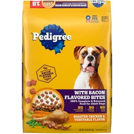 Pedigree Adult Dry Dog Food, Roasted Chicken And Vegetable Flavor With Bacon Flavored Bites, 18 Lb Bag