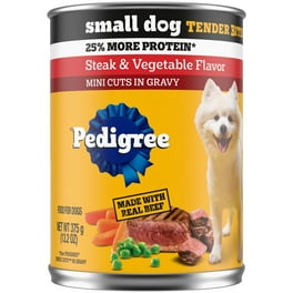 Pedigree Small Dog Tender Bites In Gravy, Steak & Vegetable Flavor Canned Wet Dog Food, 13.2 Oz. Can